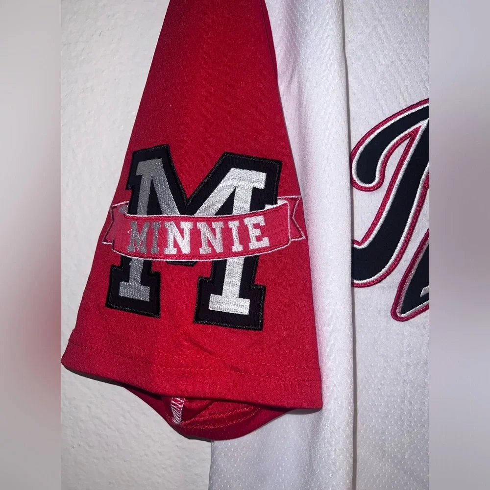 Disney Parks Minnie Mouse Baseball Jersey #28 - Picture 5 of 7